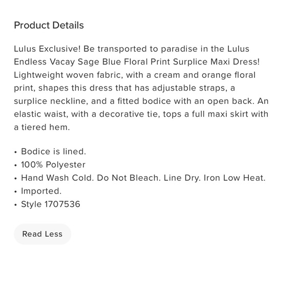 Lulu’s Endless Vacay Floral Maxi Dress - Picture 6 of 6